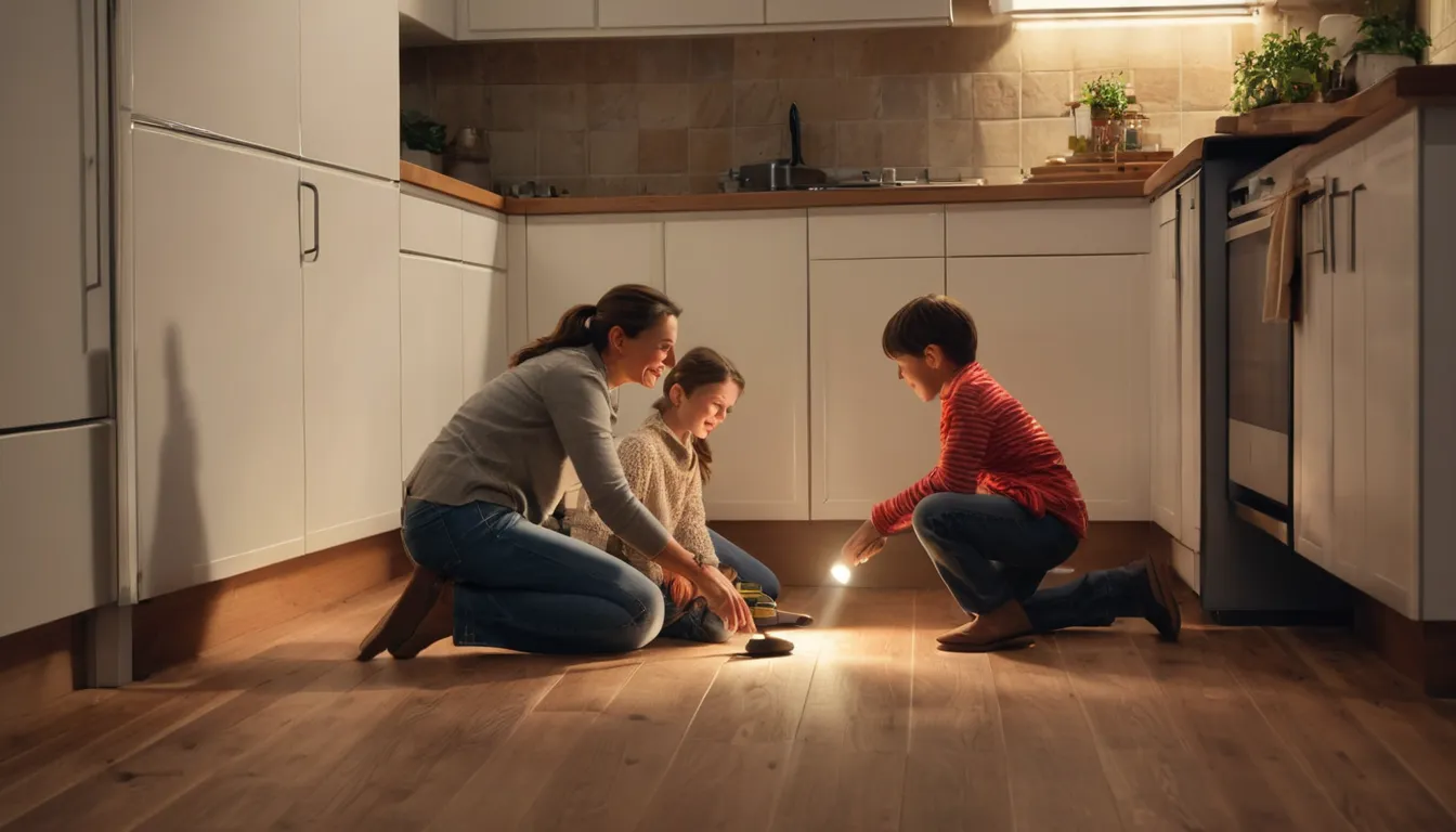 A family kitchen in the Bainbridge Island area where a provider checks for ants along the counter